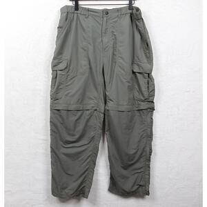 REI Nylon Zip-Off Cargo Pants Shorts UPF 50+ Outdoor Hiking Green Mens Sz XL 28L